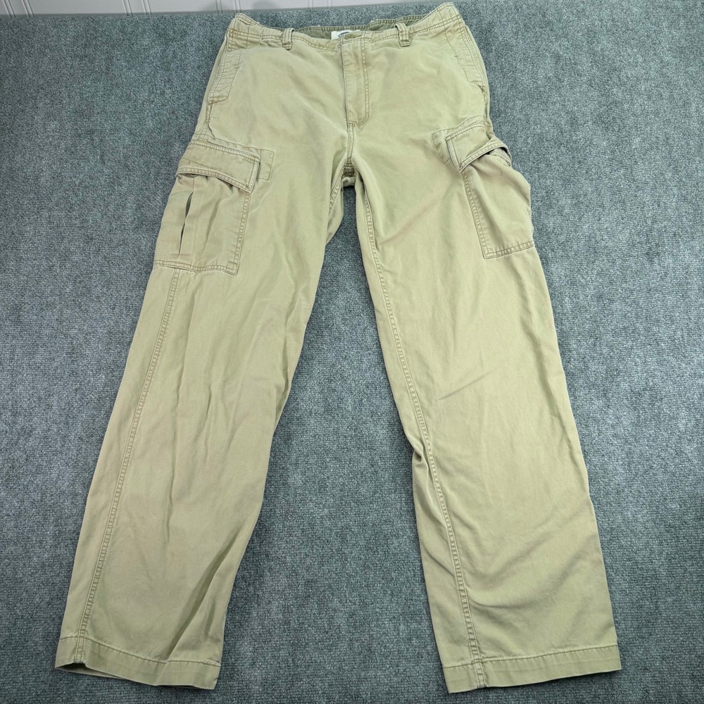 Old Navy Pants Mens 34x36 (Fits 34x33) Beige‎ Cargo Skater Distressed Y2K 2000s